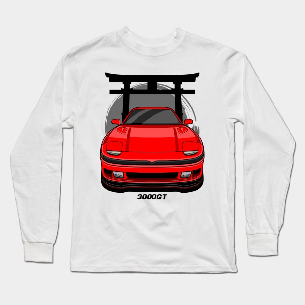 Red 3KGT Long Sleeve T-Shirt by turboosted